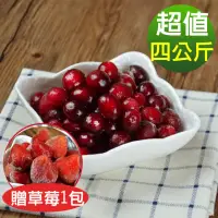 在飛比找momo購物網優惠-【幸美生技】美國原裝鮮凍蔓越莓1kgx4包贈草莓1kgx1包