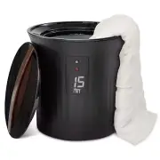 LiveFine Towel Warmer, Bucket Heater W/LED Display Fits 40”x70” Towel, Black