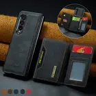 For Samsung Galaxy Z Fold 6 Fold 5 4 3 Removable Magnetic Leather Wallet Case