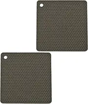 Trivet Silicone - Set of 2 - Heat Resistant up to 230°C, Non Slip and Easy to Clean, Made of Food Grade Silicone, Multi Use for Hot Pots, BBQs, and Everyday Meals (Gray)