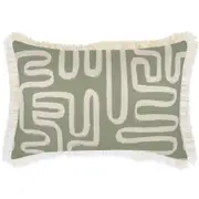Cushion Cover-Coastal Fringe-Maze Sage-35cm x 50cm