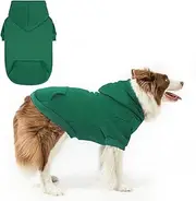 SCENEREAL Dog Hoodie Sweaters for Small Medium Large Size Dogs, Fleece Dog Sweatshirt with Hat and Pocket,Soft Cotton Cold Winter All Weather Dog Clothes for S to XL Sized Dogs, Green L