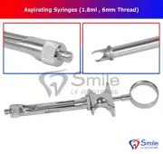 Self Aspirating Dental Cartridge Syringe Corkscrew 1.8ml European German Thread