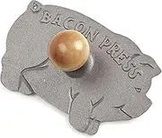 Norpro Cast Iron Pig Shaped Bacon Press with Wood Handle