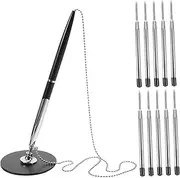 GRADENEVE Unique Design Countertop Signature Pen with Chain Sturdy Business Writing Instrument Smooth Pen Tip Office Essential