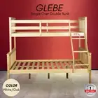 Priceworth Bunk Bed Single Over Double White and Oak Color