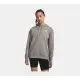 【UNDER ARMOUR】UA 女 Essential Fleece 連帽長袖套頭衫 帽T 米灰(1373033-294)