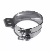 2006 & Earlier Peterbilt 10" Wide Band Exhaust Clamp - Rectangle Mounting Plate