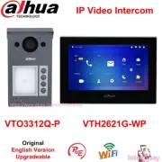 Dahua IP Villa Video Intercom VTO3312Q-P Doorbell+ VTH2621G-WP Monitor PoE App