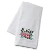 Pilbeam Living Protea Floral 42x65cm Cotton Soft Hand Towel Washer Cloth White