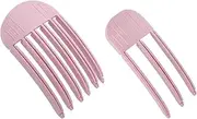 2 PCS Hair Styling Comb for Fluffy Bangs,Traceless Hair Clip,Wind Plastic Comb,Hair Root Hair Clip,High Crown Volume Tools Set 3/6 Teeth Puffy Hair for Women Girls,Pink
