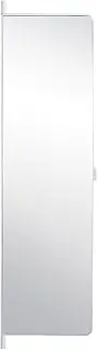 EDLE Wardrobe Mirror with Invisible Flush Door Sliding Mirror Inside, Built-in Swivel Full Length Dressing Mirror, Folding Dressing Mirror (Color : White, Small : 80x35cm)