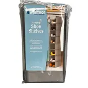Whitmor Hanging Shoe Shelves Closet Organizer Cubbies 8 Shelf Metal Frame NIP