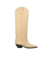 Isabel Marant Denvee Pointed-Toe Knee-Length Boots 36 Nude
