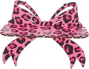 IMIKEYA Leopard Print Bow Wall Shelf Floating Rack for Plants Decor Stylish Space Saving Storage for Home Office Cafe Unique Design for Efficient Wall Use