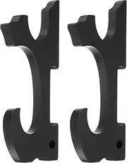 sourcing map 2pcs Sword Holder Wall Mount, 2-layer Light Saber Display Holder for Sword Light Saber Baseball Rack, Black