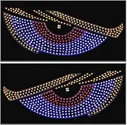 Devil Eye Light for Car,LED Car Sign,Dynamic 2 Row LED Display Panel | Creative Automatic LED Big Devil Eye Panel Display Sign for Car, Van, Truck