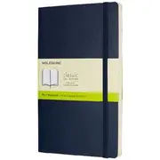 Moleskine Soft Cover Notebook Plain Large Sapphire Blue