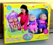 2014 CABBAGE PATCH KIDS - TWIN CUDDLERS & SO CUTE TWIN STROLLER SET - NEW