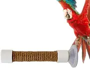 Window Perch for Birds - Mirror Parakeet Rack | Suction Cup Portable Perch Cage Accessories for Bird Macaw Parakeet for Window Car Bath Training