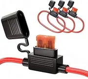 MCIGICM Inline Fuse Holder with 40A ATC Blade Fuse, 10 AWG, 3 Pack