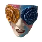 Rainbow Head Planter Flower Planter Ornament Face Flower Planters Aesthetic