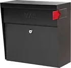 Mail Boss 7162 Metro Locking Wall Mount Mailbox, Black