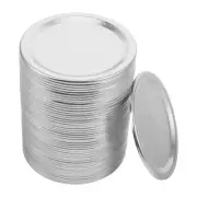 50 Pcs Mason Jar Lids Tinplate Regular Mouth Can Canning Jars Caps