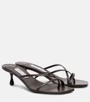 [Jimmy Choo] Jimmy Choo Etana 50 leather mules AU 7 brown