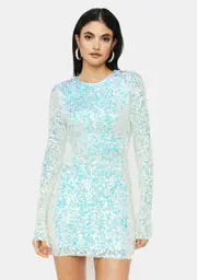 Sky Spectrum Fantasy Sequin Dress
