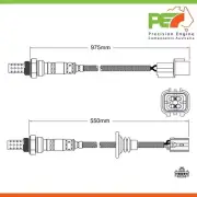 2x OEM Pre + Post-Cat Oxygen Sensors For Mitsubishi Lancer EVO VII 2.0L Turbo