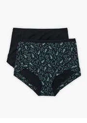 [Taking Shape] Taking Shape 2pk Bamboo Paisley Briefs Size 20 in Paisley Print - Plus Size Women's Underwear Paisley Print