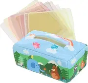 Beatifufu 1Set Tissue Box Educational Sensory Play for Fine Motor Skills Interactive Activity Includes Soft Cloths Safe and Washable for Exploration