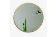 50cm GOLD MIUZ Metal Frame Round Wall Mirror Bathroom Makeup Mirror Rustic