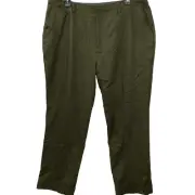 Eddie Bauer NWT Plus Size 24W Green Pants Hook/Zip Wool Flannel London