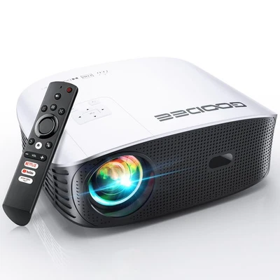 Smart 4K Projector with 5G WIFI and Bluetooth, Netflix/Amazn Prime Video Cert...