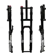 Bike Suspension Forks Mountain Bike Fork Downhill Suspension Fork 27.5" 29" Bike Air Suspension Fork 32 Mountain Bike DH 1-1/8 Straight Steerer 160mm Travel 15mm,Silver-27.5in