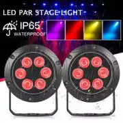 2pcs 100W LED Par Can IP65 Waterproof Stage Light DMX Outdoor Concert Show Disco