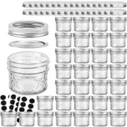 Mini Mason Jars, VERONES Mason Jars 4 Oz with Regular Lids, Ideal for Jam, Honey