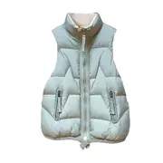 ANYCHIC Puffer Vest Light Green Womens Sleeveless Down Warm Winter Waistcoat
