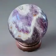 Natural Crystal Polished Dream Amethyst Decorative Sphere 2.625" - USA