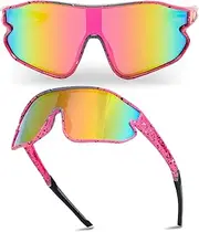 HappyVE Youth Sports Sunglasses for Men and Women Baseball Sunglasses Baseball, Softball, Running, Golf, Cycling,UV400