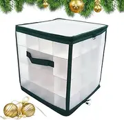 Bauble Storage Box,Zip Storage Box Bag Container | Green Dot Printing Storage Containers Organizer Bag for Wrapping Paper