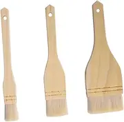 ROMISBABA 3Pcs Woolen BBQ Brush for Baking Roasting Durable Lightweight Pastry Brush for Oil Application Easy Clean Baking Tools for Home Grill Cooking