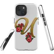 For iPhone 15 Case, Shielding Cover, Letter U