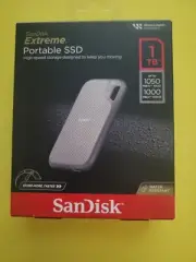 NEW - SanDisk 1TB Extreme Portable Silver External SSD - Up to 1050 MB/s - USB-C