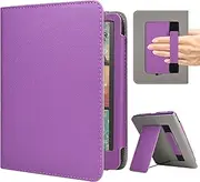 RSAquar Case for 7-Inch Kindle Colorsoft Signature Edition and All-New Kindle Paperwhite (2024 Release), Full Protection Cover with Auto Sleep/Wake, Hand Strap and Foldable Stand - Purple