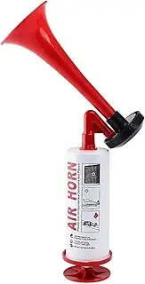 Portable Air Horn pump Air Horn for Bear Dog Aluminum, 1Pcs ABS Loud Sound Hand Held Signal Horn, Reusable Signal Safety Alarm Horn for Boating, Sports Events, Birthday Parties. (Red, 1)