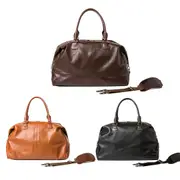 Barber Shop Duffle Camera Bag Cesar Cut Leather Travel Shoulder Carry Case