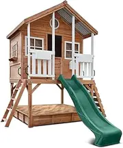 Lifespan Kids Winchester Cubby House with 1.2m Elevation Platform and 2.2m Green Slide